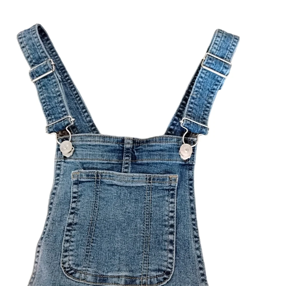 Divided Denim Overalls Juniors Size 2 Casual Boho Western Comfy Bohemian Y2K 90s - Picture 5 of 6